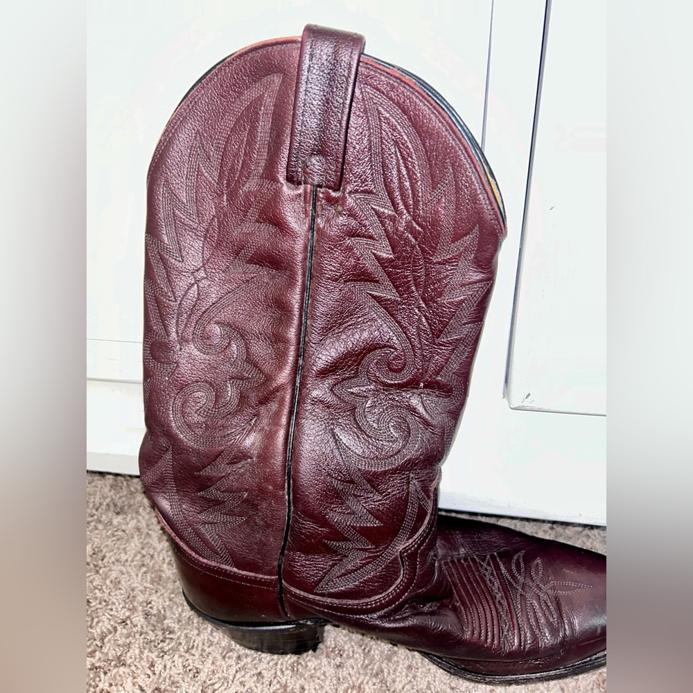 Men’s Dan Post Brown Cowboy Boots Size 9.5D - Picture 4 of 7